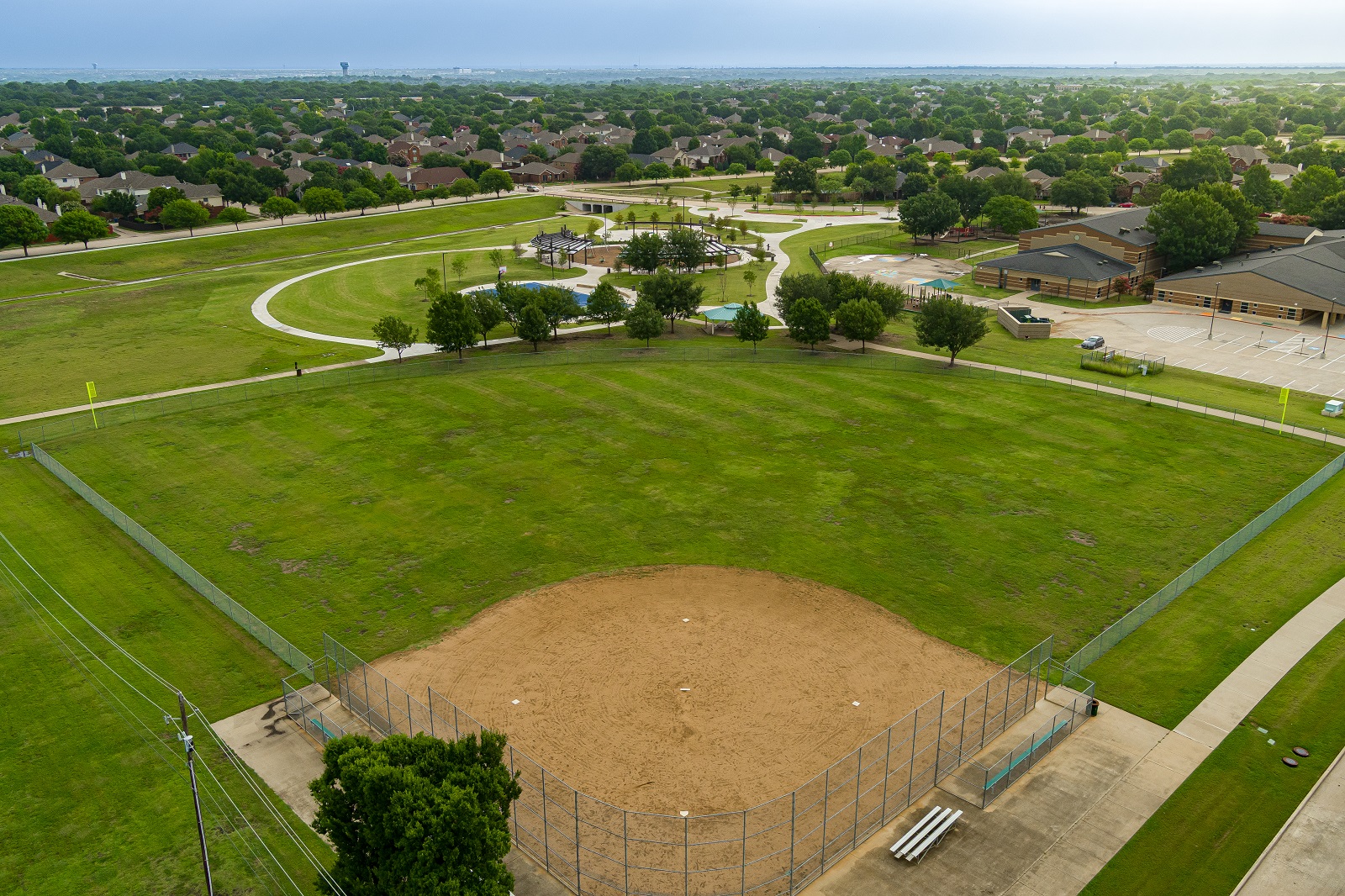 E.A. Randles aerial of the ball field