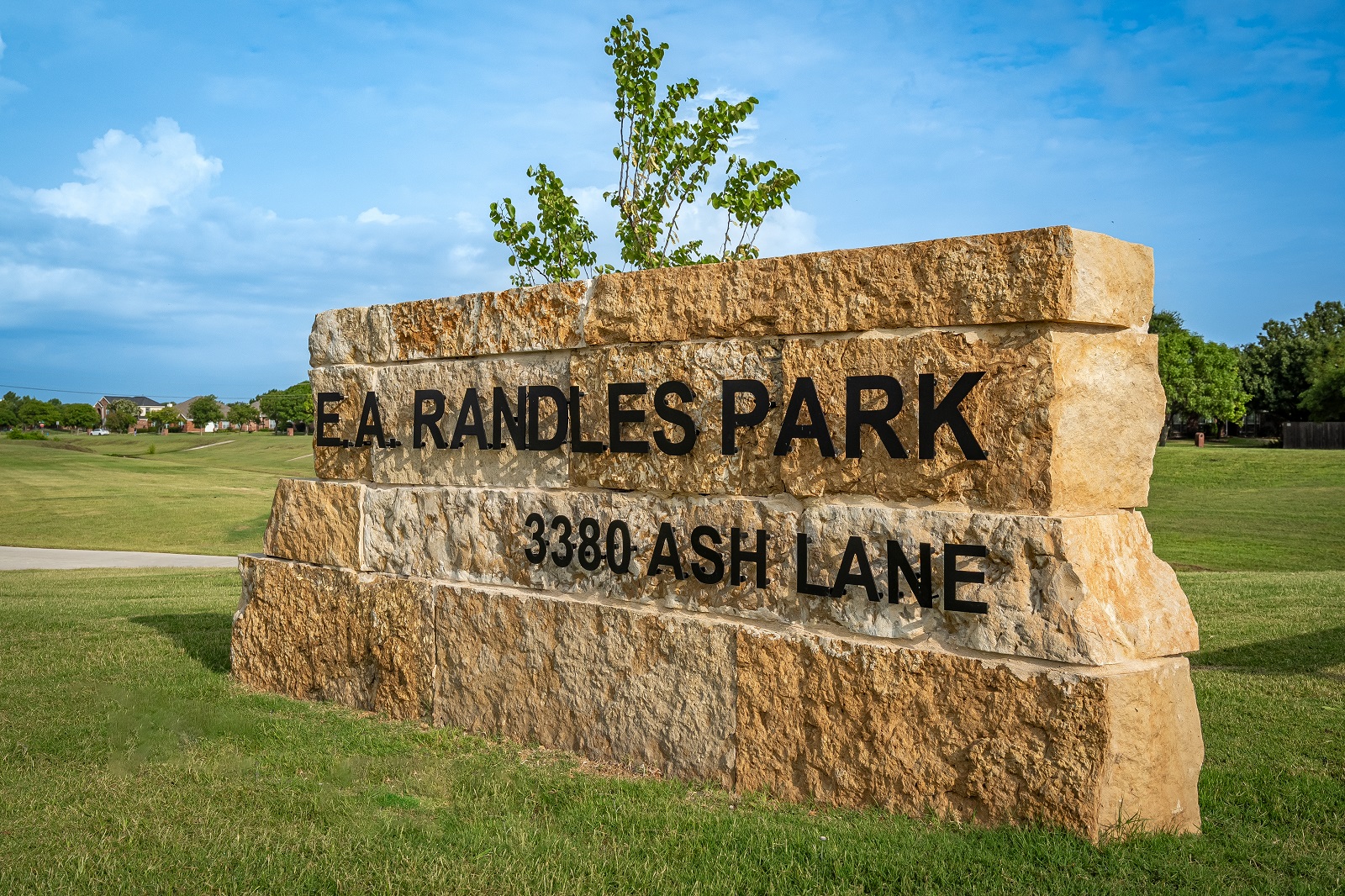 E.A. Randles park monument sign